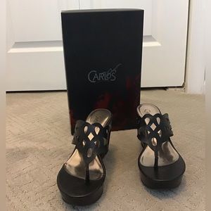 Carlos Santana size 8 and 1/2 black Nina sandals